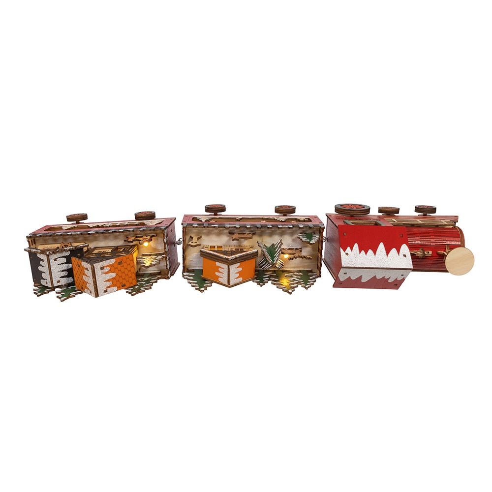Kurt Adler 22.24-Inch Battery Operated LED Lighted Truck With Santa and Home Scene Table Piece